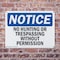 Signmission No Hunting Or Trespassing Without Permission OSHA Notice Sign, Plastic, 14in W x 10in L, 2PK OS-2PACK-NS-P-1014-L-14661 - alternate 5